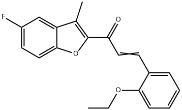 3-(2-ethoxyphenyl)-1-(5-fluoro-3-methyl-1-benzofuran-2-yl)prop-2-en-1-one Struktur