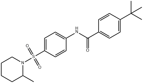 4-tert-butyl-N-{4-[(2-methylpiperidin-1-yl)sulfonyl]phenyl}benzamide Struktur