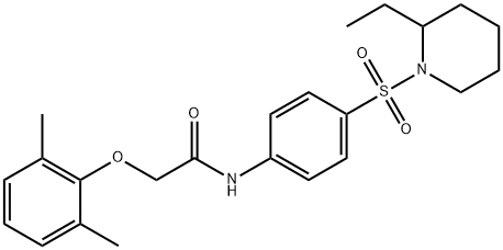 2-(2,6-dimethylphenoxy)-N-{4-[(2-ethylpiperidin-1-yl)sulfonyl]phenyl}acetamide Struktur