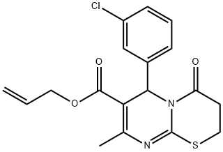 allyl 6-(3-chlorophenyl)-8-methyl-4-oxo-3,4-dihydro-2H,6H-pyrimido[2,1-b][1,3]thiazine-7-carboxylate Struktur