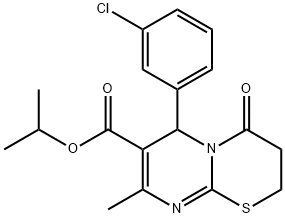 isopropyl 6-(3-chlorophenyl)-8-methyl-4-oxo-3,4-dihydro-2H,6H-pyrimido[2,1-b][1,3]thiazine-7-carboxylate Struktur