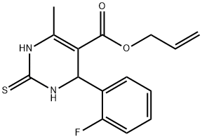 allyl 4-(2-fluorophenyl)-6-methyl-2-thioxo-1,2,3,4-tetrahydropyrimidine-5-carboxylate Struktur