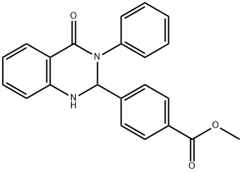 methyl 4-(4-oxo-3-phenyl-1,2,3,4-tetrahydro-2-quinazolinyl)benzoate Struktur