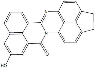 10-hydroxy-1,2-dihydro-12H-benzo[4,5]isoquino[2,1-a]cyclopenta[gh]perimidin-12-one Struktur