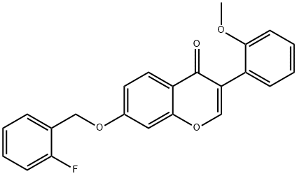 7-[(2-fluorobenzyl)oxy]-3-(2-methoxyphenyl)-4H-chromen-4-one Struktur