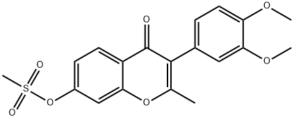 3-(3,4-dimethoxyphenyl)-2-methyl-4-oxo-4H-chromen-7-yl methanesulfonate Struktur