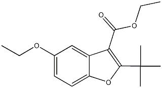 ethyl 2-tert-butyl-5-ethoxy-1-benzofuran-3-carboxylate Struktur