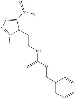 benzyl 2-{5-nitro-2-methyl-1H-imidazol-1-yl}ethylcarbamate Struktur