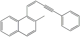 2-methyl-1-(4-phenyl-1-buten-3-ynyl)naphthalene Struktur