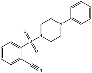 2-[(4-phenyl-1-piperazinyl)sulfonyl]benzonitrile Struktur