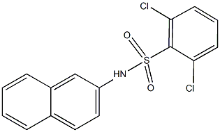 2,6-dichloro-N-(2-naphthyl)benzenesulfonamide Struktur