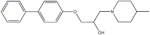 1-([1,1'-biphenyl]-4-yloxy)-3-(4-methyl-1-piperidinyl)-2-propanol Struktur