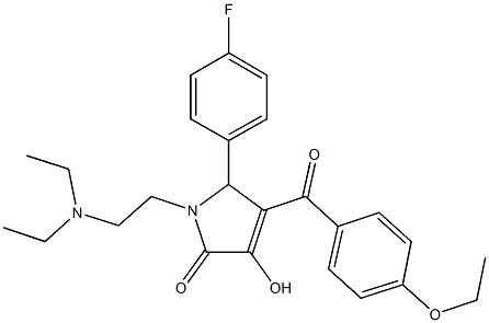 1-[2-(diethylamino)ethyl]-4-(4-ethoxybenzoyl)-5-(4-fluorophenyl)-3-hydroxy-1,5-dihydro-2H-pyrrol-2-one Struktur