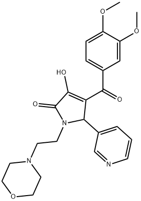 4-(3,4-dimethoxybenzoyl)-3-hydroxy-1-[2-(4-morpholinyl)ethyl]-5-(3-pyridinyl)-1,5-dihydro-2H-pyrrol-2-one Struktur