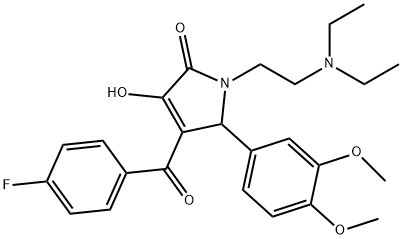 1-[2-(diethylamino)ethyl]-5-(3,4-dimethoxyphenyl)-4-(4-fluorobenzoyl)-3-hydroxy-1,5-dihydro-2H-pyrrol-2-one Struktur