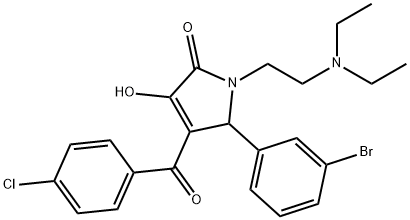 5-(3-bromophenyl)-4-(4-chlorobenzoyl)-1-[2-(diethylamino)ethyl]-3-hydroxy-1,5-dihydro-2H-pyrrol-2-one Struktur