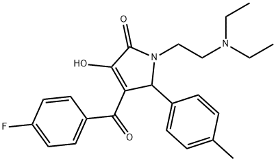 1-[2-(diethylamino)ethyl]-4-(4-fluorobenzoyl)-3-hydroxy-5-(4-methylphenyl)-1,5-dihydro-2H-pyrrol-2-one Struktur