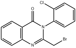 2-(bromomethyl)-3-(2-chlorophenyl)-4(3H)-quinazolinone Struktur