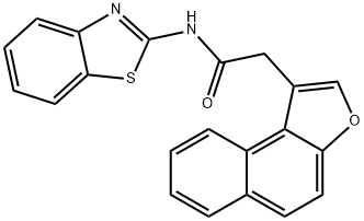 N-(1,3-benzothiazol-2-yl)-2-naphtho[2,1-b]furan-1-ylacetamide Struktur