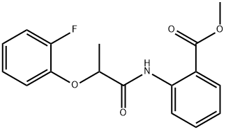 methyl 2-{[2-(2-fluorophenoxy)propanoyl]amino}benzoate Struktur