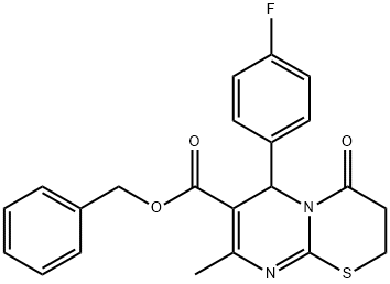 benzyl 6-(4-fluorophenyl)-8-methyl-4-oxo-3,4-dihydro-2H,6H-pyrimido[2,1-b][1,3]thiazine-7-carboxylate Struktur