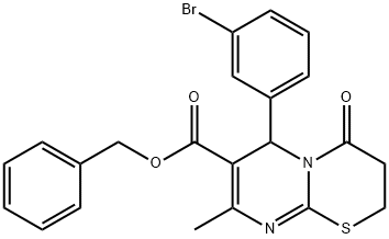 benzyl 6-(3-bromophenyl)-8-methyl-4-oxo-3,4-dihydro-2H,6H-pyrimido[2,1-b][1,3]thiazine-7-carboxylate Struktur