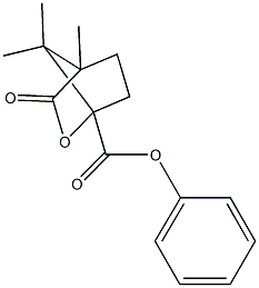 phenyl 4,7,7-trimethyl-3-oxo-2-oxabicyclo[2.2.1]heptane-1-carboxylate Struktur