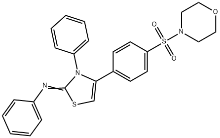 N-(4-[4-(4-morpholinylsulfonyl)phenyl]-3-phenyl-1,3-thiazol-2(3H)-ylidene)-N-phenylamine Struktur