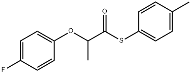 S-(4-methylphenyl) 2-(4-fluorophenoxy)propanethioate Struktur