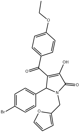 5-(4-bromophenyl)-4-(4-ethoxybenzoyl)-1-(2-furylmethyl)-3-hydroxy-1,5-dihydro-2H-pyrrol-2-one Struktur