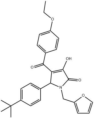 5-(4-tert-butylphenyl)-4-(4-ethoxybenzoyl)-1-(2-furylmethyl)-3-hydroxy-1,5-dihydro-2H-pyrrol-2-one Struktur