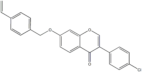 3-(4-chlorophenyl)-7-[(4-vinylbenzyl)oxy]-4H-chromen-4-one Struktur