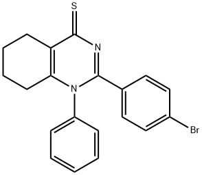 2-(4-bromophenyl)-1-phenyl-5,6,7,8-tetrahydro-4(1H)-quinazolinethione Struktur