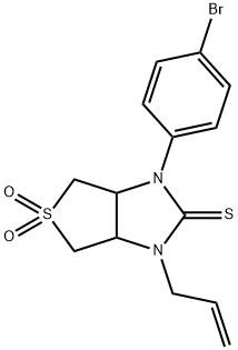 1-allyl-3-(4-bromophenyl)tetrahydro-1H-thieno[3,4-d]imidazole-2(3H)-thione 5,5-dioxide Struktur