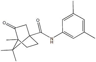 N-(3,5-dimethylphenyl)-4,7,7-trimethyl-3-oxobicyclo[2.2.1]heptane-1-carboxamide Struktur