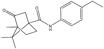 N-(4-ethylphenyl)-4,7,7-trimethyl-3-oxobicyclo[2.2.1]heptane-1-carboxamide Struktur