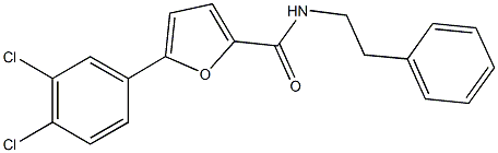 5-(3,4-dichlorophenyl)-N-(2-phenylethyl)-2-furamide Struktur