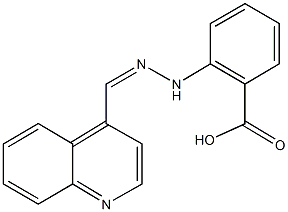 2-[2-(4-quinolinylmethylene)hydrazino]benzoic acid Struktur