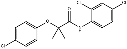 2-(4-chlorophenoxy)-N-(2,4-dichlorophenyl)-2-methylpropanamide Struktur