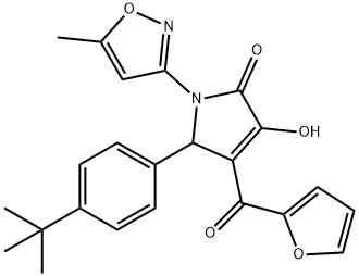 5-(4-tert-butylphenyl)-4-(2-furoyl)-3-hydroxy-1-(5-methyl-3-isoxazolyl)-1,5-dihydro-2H-pyrrol-2-one Struktur