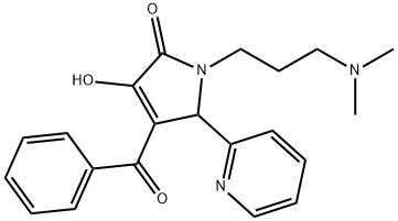 4-benzoyl-1-[3-(dimethylamino)propyl]-3-hydroxy-5-(2-pyridinyl)-1,5-dihydro-2H-pyrrol-2-one Struktur