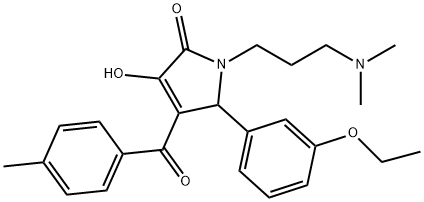 1-[3-(dimethylamino)propyl]-5-(3-ethoxyphenyl)-3-hydroxy-4-(4-methylbenzoyl)-1,5-dihydro-2H-pyrrol-2-one Struktur