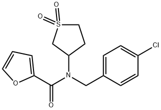 N-(4-chlorobenzyl)-N-(1,1-dioxidotetrahydro-3-thienyl)-2-furamide Struktur