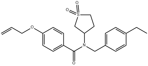 4-(allyloxy)-N-(1,1-dioxidotetrahydro-3-thienyl)-N-(4-ethylbenzyl)benzamide Struktur