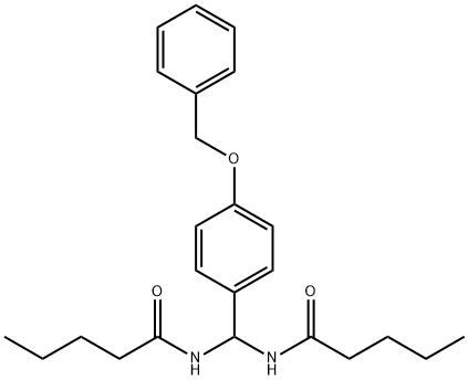 N-[[4-(benzyloxy)phenyl](pentanoylamino)methyl]pentanamide Struktur