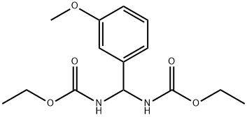 ethyl [(ethoxycarbonyl)amino](3-methoxyphenyl)methylcarbamate Struktur