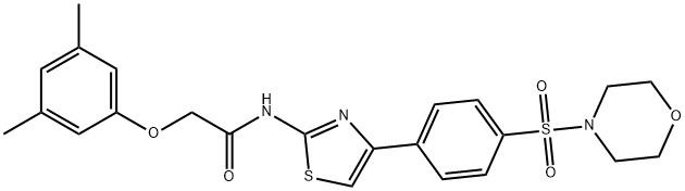 2-(3,5-dimethylphenoxy)-N-{4-[4-(4-morpholinylsulfonyl)phenyl]-1,3-thiazol-2-yl}acetamide Struktur