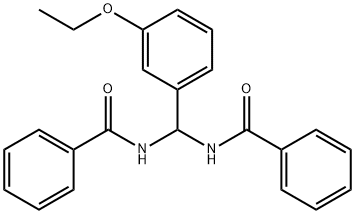 N-[(benzoylamino)(3-ethoxyphenyl)methyl]benzamide Struktur