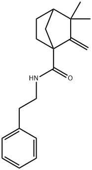 3,3-dimethyl-2-methylene-N-(2-phenylethyl)bicyclo[2.2.1]heptane-1-carboxamide Struktur