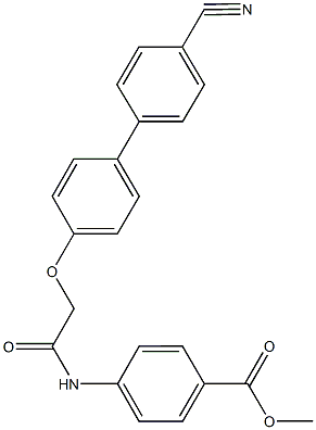 methyl 4-({[(4'-cyano[1,1'-biphenyl]-4-yl)oxy]acetyl}amino)benzoate Struktur